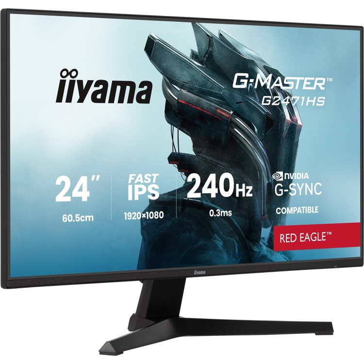 iiyama G-MASTER Red Eagle G2471HS 24" Fast IPS Full HD 240Hz 0.3ms Gaming Monitor