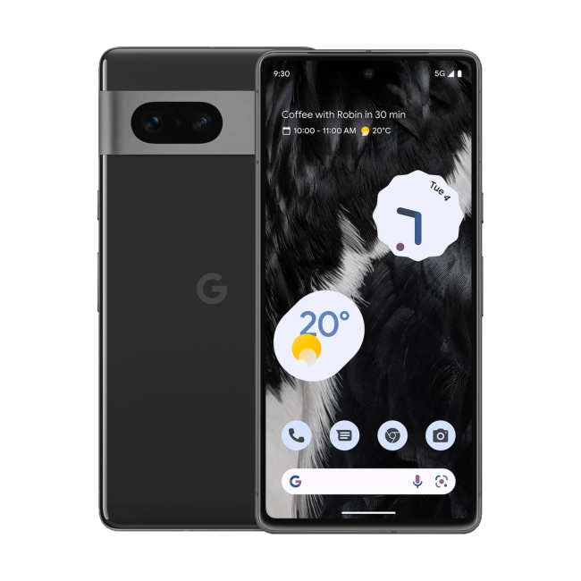 Refurbished Google Pixel 7 Obsidian Black 6.3" 128GB 5G Unlocked & SIM Free Smartphone