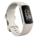 GA05185-GB Fitbit Charge 6 Silver Aluminium with White Band Fitness Tracker