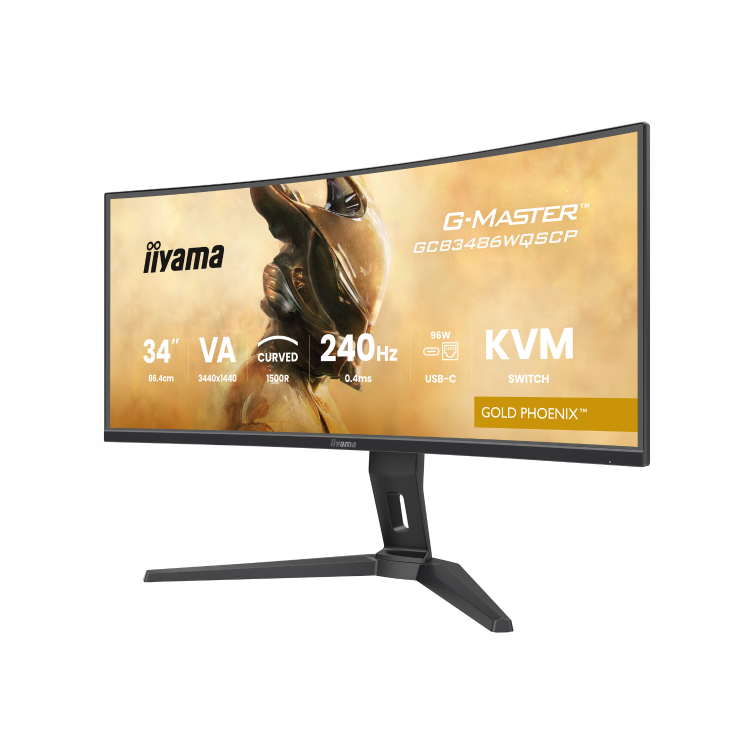 iiyama G-Master GCB3486WQSCP 34" VA UltraWide QHD 240Hz 0.4ms USB-C KVM Curved Gaming Monitor