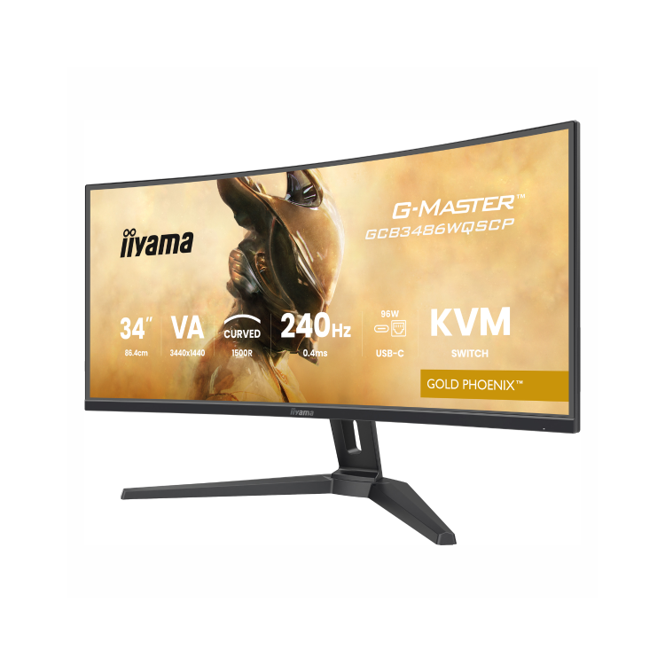iiyama G-Master GCB3486WQSCP 34" VA UltraWide QHD 240Hz 0.4ms USB-C KVM Curved Gaming Monitor