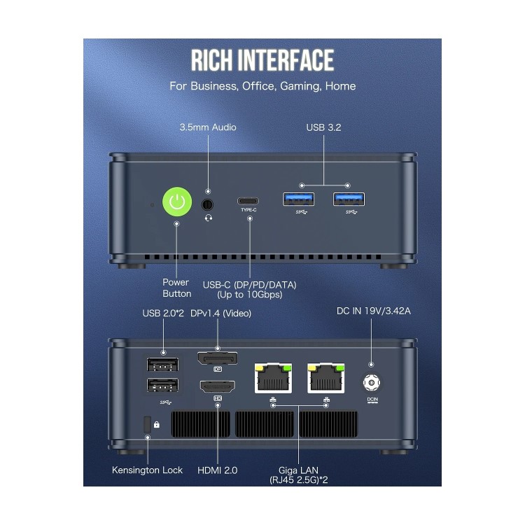GMKTec NucBox M5 Plus AMD Ryzen 7 5825U 16GB RAM 1TB SSD Windows 11 Pro Mini PC