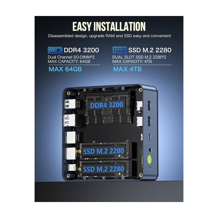 GMKTec NucBox M5 Plus AMD Ryzen 7 5825U 16GB RAM 1TB SSD Windows 11 Pro Mini PC