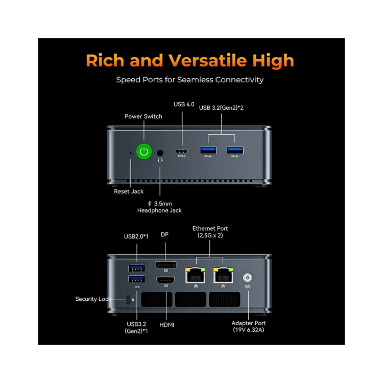 GMKTec NucBox M6 Ultra AMD Ryzen 5 7640HS 16GB RAM 1TB SSD Windows 11 Pro Mini PC