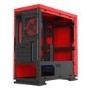 Game Max Expedition Red Gaming Matx PC Case Rear LED Fan & Full Side Window