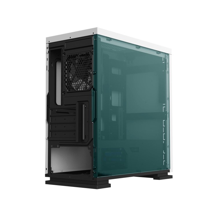 Game Max Expedition White Gaming Matx PC Case Rear LED Fan & Full Side Window