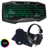 Game Max Raptor RGB Keyboard &amp; Mouse Black Headset &amp; Mouse Mat