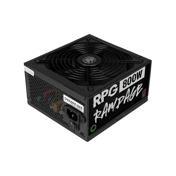 GAMEMAX RPG Rampage 800W PSU, 140mm Ultra Silent Fan, 80 PLUS Bronze, Non Modular, Flat Black Cables, Japanese TK Main Capacitor Fitted