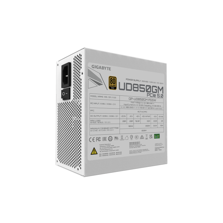 GIGABYTE GP-UD850GM 850W Fully Modular 80+ Gold Power Supply