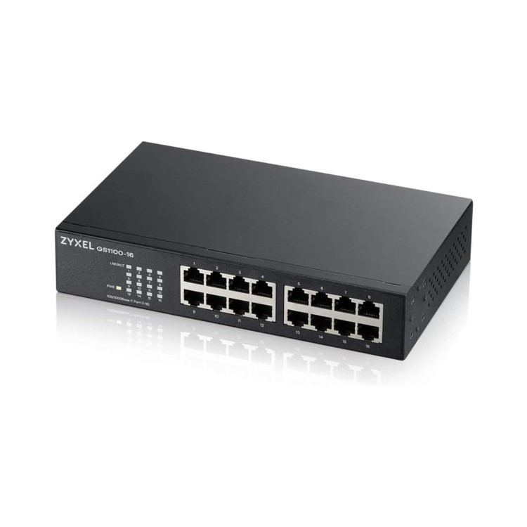 Zyxel GS1100-16 16-Port Unmanaged Rackmount Gigabit Switch