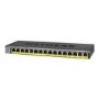 Netgear GS116LP 16-Port x 10/100/1000 PoE+ DC Power Rack Mountable Network Switch