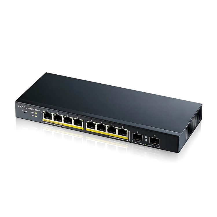 Zyxel GS1900-10HP 8-Port Manageable Ethernet Rack-Mountable Switch
