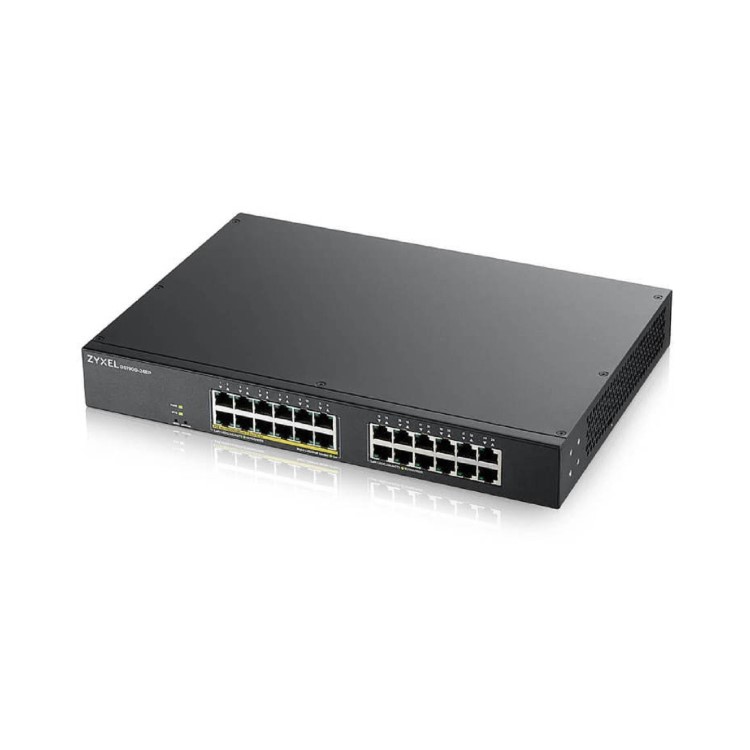Zyxel GS1900-24EP 24-Port Smart Managed Rackmount Gigabit PoE+ Switch