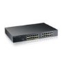 Zyxel GS1915-24EP 24-Port Smart Managed PoE+ Switch Bundle with NWA90AX WiFi 6 Dual-Radio PoE WAP White