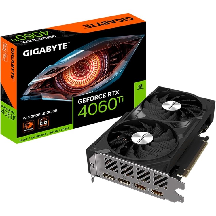 Gigabyte GeForce RTX 4060 Ti WINDFORCE 8GB 2550MHz GDDR6 OC Graphics Card