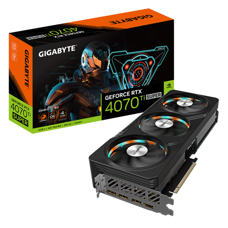 Gigabyte NVIDIA GeForce RTX 4070 Ti SUPER GAMING 16GB 2655MHz GDDR6X OC Graphics Card