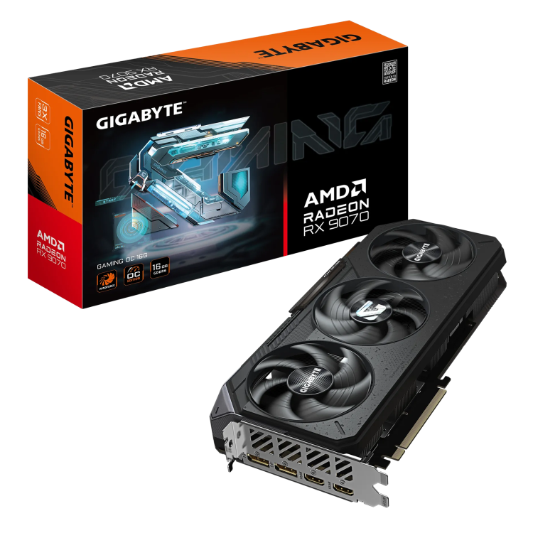 GIGABYTE Radeon RX 9070 GAMING OC 16GB GDDR6 Graphics Card