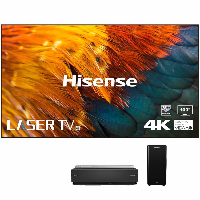 Hisense H100LDA 100" 4K Ultra HD Smart Laser TV with Wireless Subwoofer