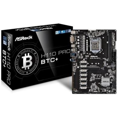 Open Boxed ASROCK Intel H110 Pro BTC+ DDR4 LGA 1151 ATX Crypto Mining Motherboard