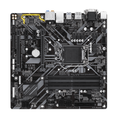 Gigabyte H370M DS3H Intel Socket 1151 Micro ATX VGA/DVI-D/HDMI/DisplayPort DDR4 USB C 3.1 Motherboar