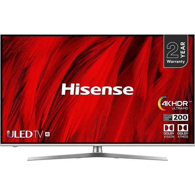 Hisense H55U8B 55" 4K Ultra HD Smart HDR10+ ULED TV with High Brightness