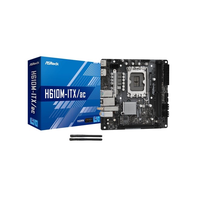 ASRock H610M-ITX AC Intel H610 LGA 1700 DDR4 Mini ITX Motherboard