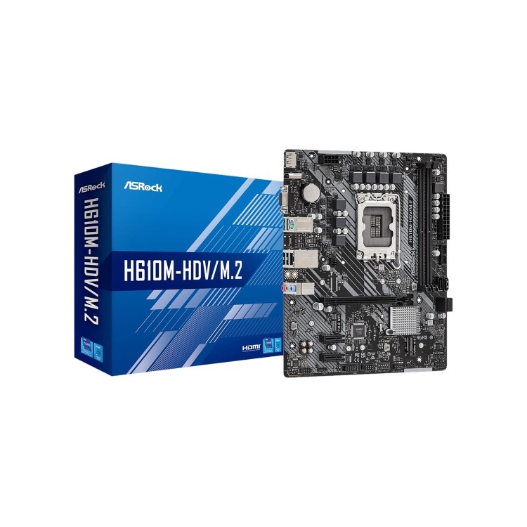 ASROCK Intel H610M-HDV/M.2 H610 Micro ATX Motherboard
