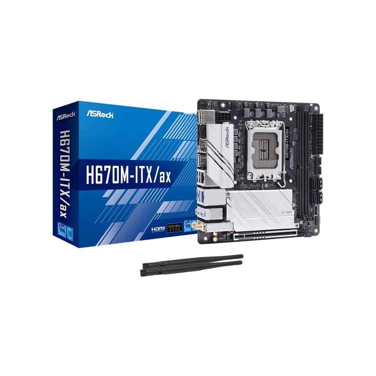 ASRock H670M-ITX AX Intel H670 LGA 1700 DDR4 Mini ATX Motherboard