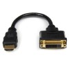 StarTech 8in HDMI&amp;reg; to DVI-D Video Cable Adapter - HDMI Male to DVI Female
