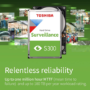 Toshiba S300 Surveillance 1TB SATA 6 Gb/s 3.5 Inch Internal Hard Drive