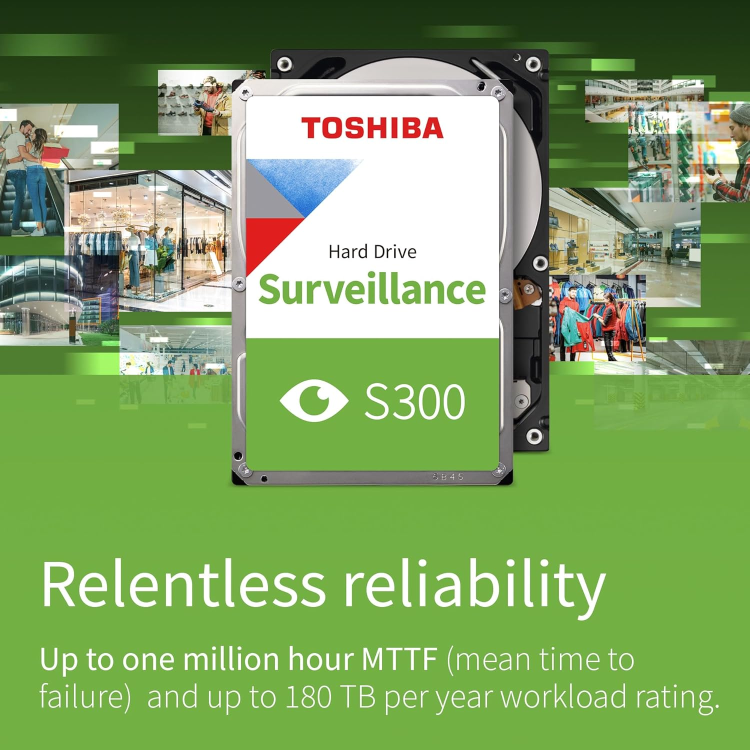 Toshiba S300 Surveillance 1TB SATA 6 Gb/s 3.5 Inch Internal Hard Drive