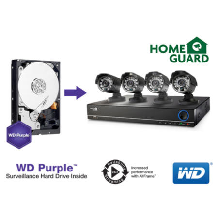 HomeGuard DIY 1TB 8 Channel CCTV Kit with 4x 480TVL Camera