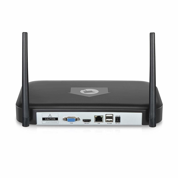 GRADE A1 - HomeGuard CCTV System - 4 Channel Wireless NVR with 2 x 1080p HD Day/Night Cameras & 1TB HDD