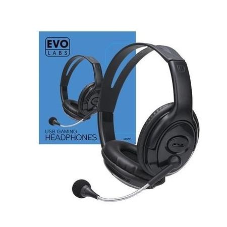 EVO LABS HP02 USB Gaming Headset with Mic