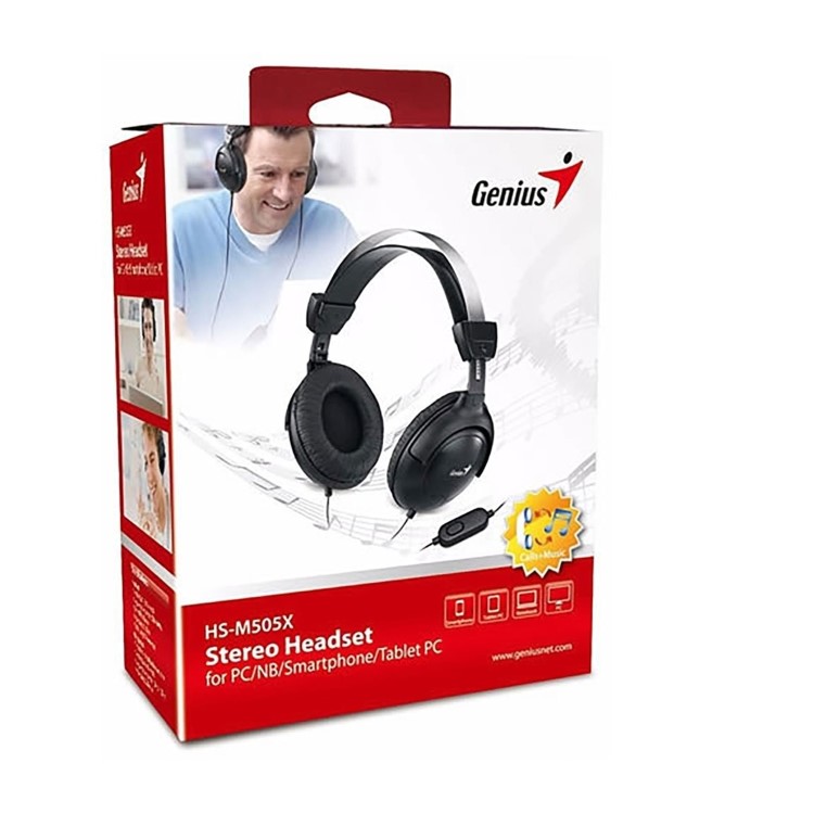 Genius HS-M505X Double Sided Over-ear 3.5mm Jack with Microphone Headset