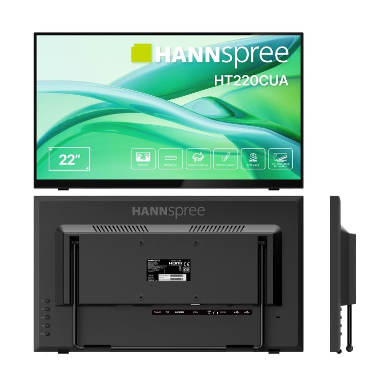 Hannspree HT220CUA 22" IPS Full HD USB-C 10-Point Touchscreen Monitor