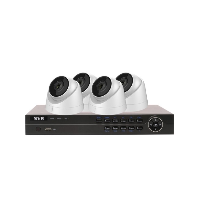 Hikvision HiWatch CCTV System - 4 Channel 4MP NVR with 4 x 4MP Eyeball Cameras & 1TB HDD