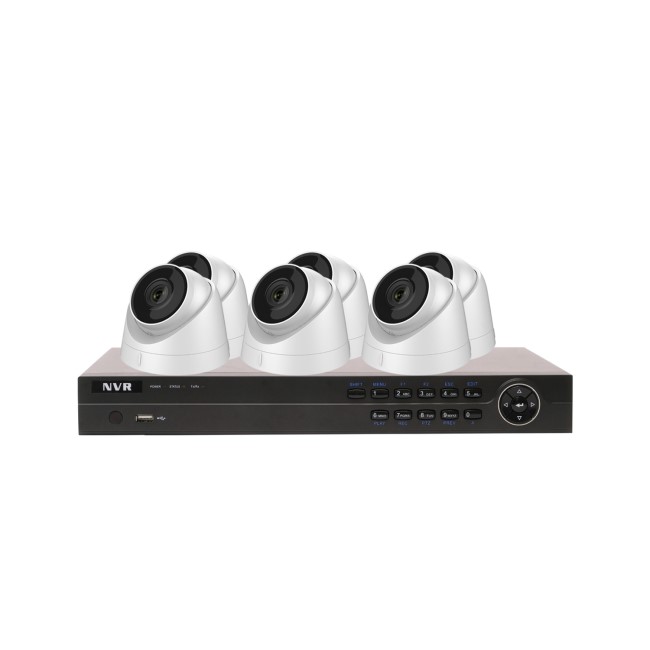 Hikvision HiWatch CCTV System - 8 Channel 4MP NVR with 6 x 4MP Eyeball Cameras & 2TB HDD