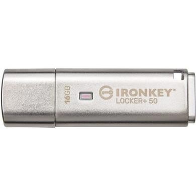 Kingston IronKey Locker+ 50 16GB Encrypted USB 3.2 Flash Drive