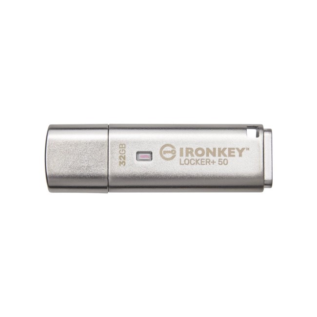 Kingston IronKey Locker+ 50 32GB Encrypted USB 3.2 Flash Drive