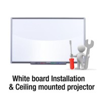 Installation of white board and Ceiling mounted projector Installation of white board and Ceiling mounted projector