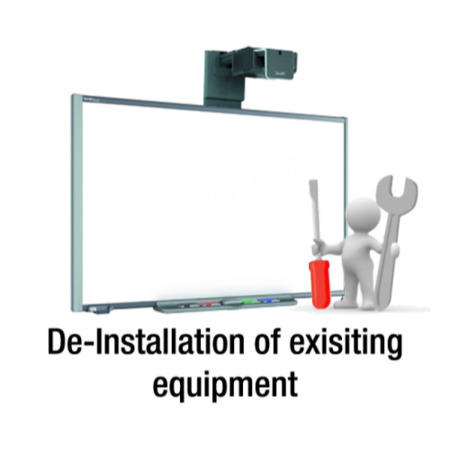 De-Installation of exisiting Projector/board/faceplate/speakers