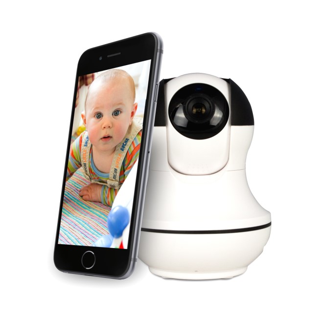 GRADE A1 - electriQ HD 1080p Wifi Pet & Baby Monitoring Pan Tilit Zoom Camera with 2-way Audio & dedicated App