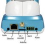 electriQ 480p Wifi Pet Monitoring Pan Tilt Zoom Camera with 2-way Audio & dedicated App - Blue