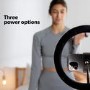 10" RGB LED Ring Light with Floor Stand and Remote - electriQ