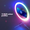 10&quot; RGB LED Ring Light with Tripod Stand Phone Holder and Remote - electriQ