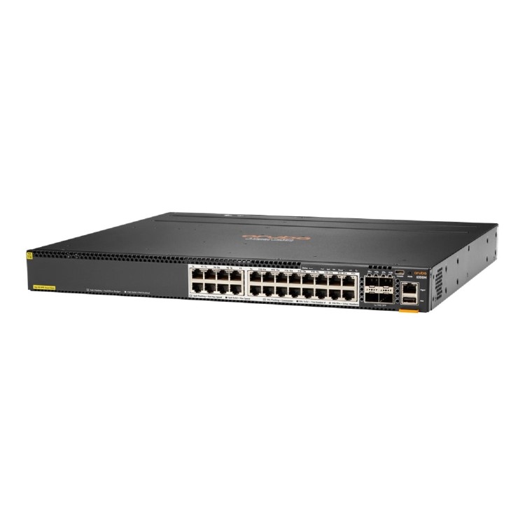 HP Enterprise Aruba 6300M 24-Port x 1/2.5/5/10GBase-T + 4 x 1 Gigabit/10/25/50 SFP56 L3 Rack Mountable Managed Network Switch