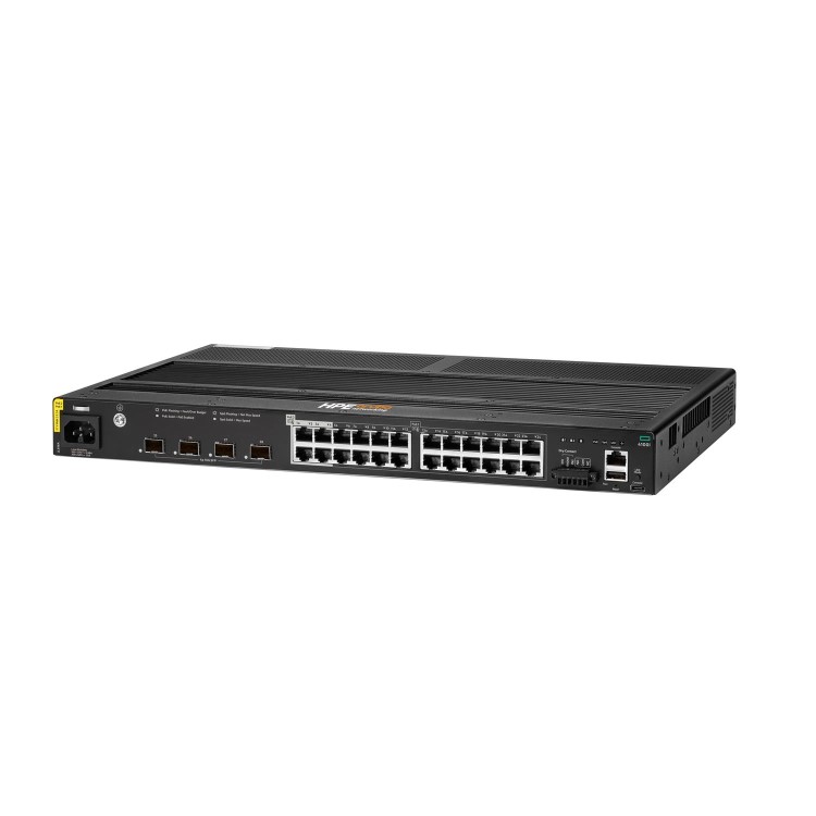HPE Aruba Networking C-Port 4100i 24-Port PoE with SFP+ L2 Managed 1U Rack-mountable Switch 