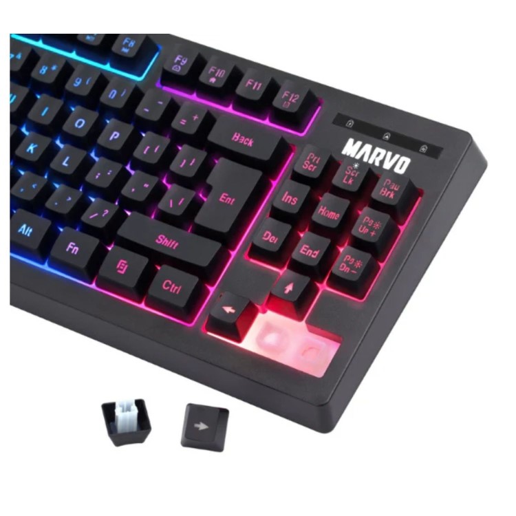 Marvo Scorpion K607 RGB Wired Gaming Keyboard Black
