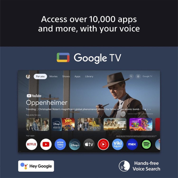 Sony BRAVIA XR K65XR55B 65" 4K Ultra HD Smart LED TV  HDR Dolby Vision & Google TV